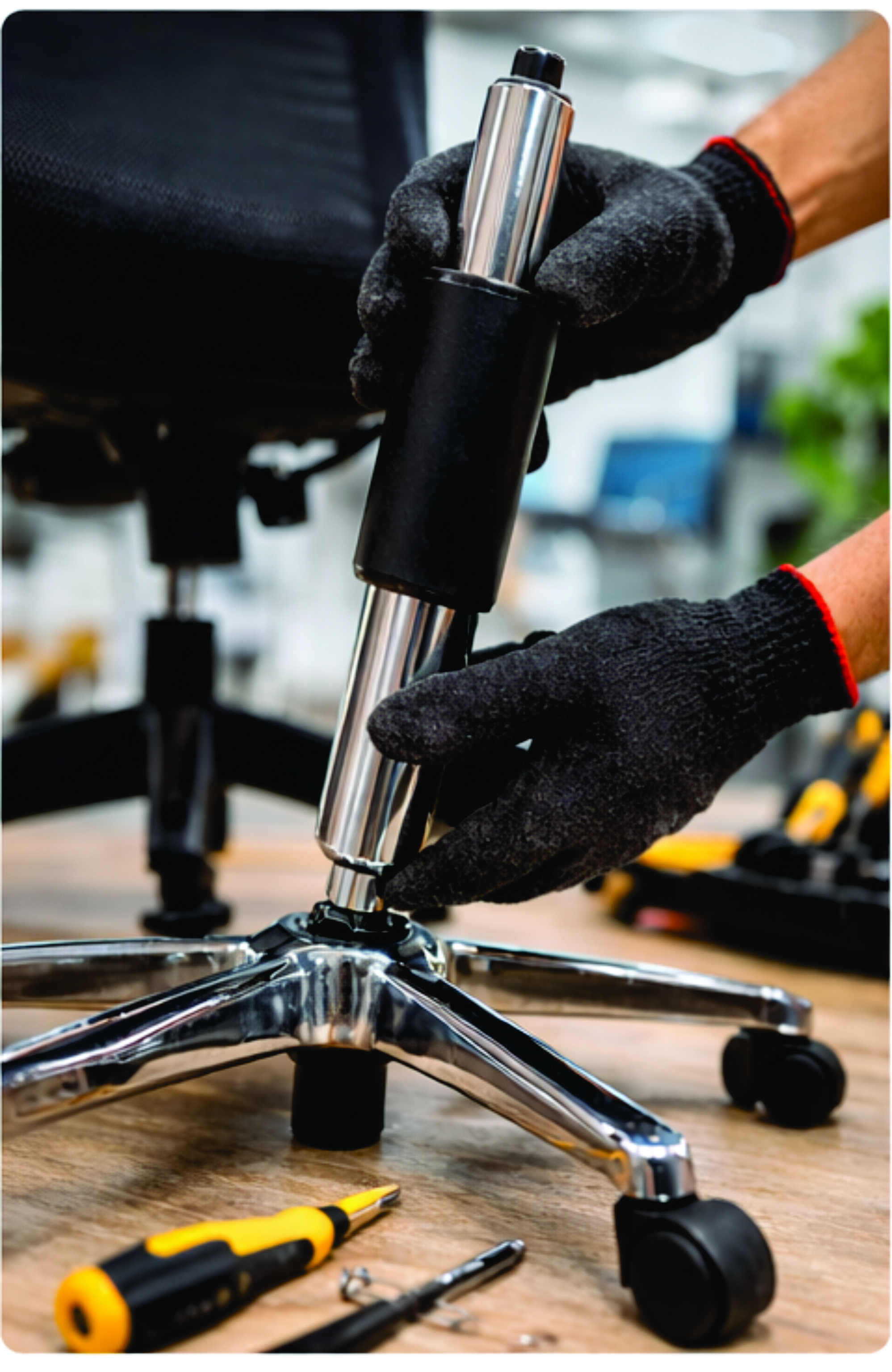 Cambio de cilindro de silla de oficina en Bogotá