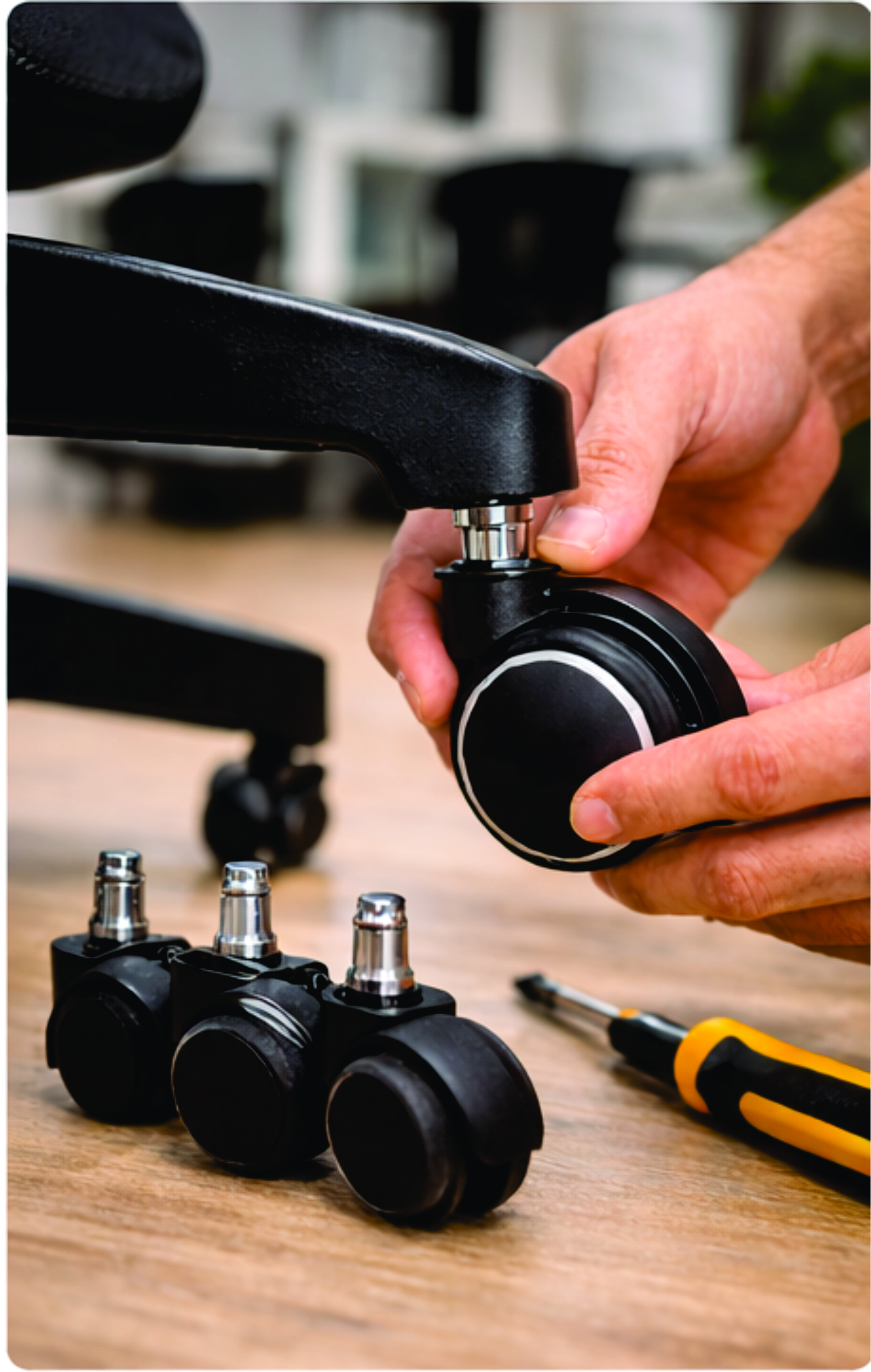 Reparación y cambio de ruedas de sillas y muebles en Bogotá